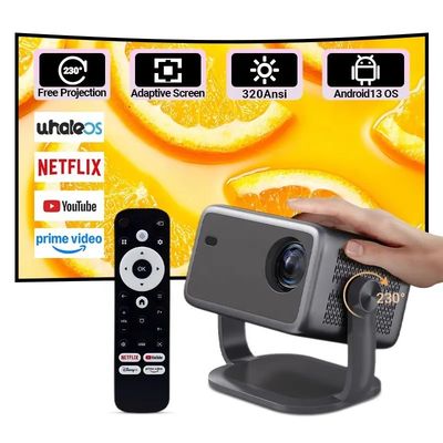 قیمت خوب پروژکتورهای DLP اتوماتیک سینمای خانگی چرخش پذیر 1080p ردیابی پویا 40-300 اینچ آنلاین