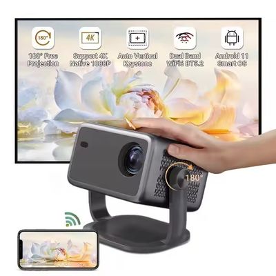 قیمت خوب فوکوس اتوماتیک 1080p مینی پروژکتورهای DLP قابل حمل تئاتر 8k 320 ANSI Lumens آنلاین