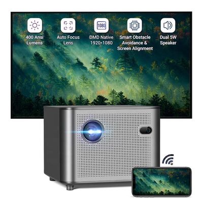 قیمت خوب پخش هوا 4K وای فای مینی پیکو پروژکتور بلوتوث 400 ANSI 1080P 30DB آنلاین